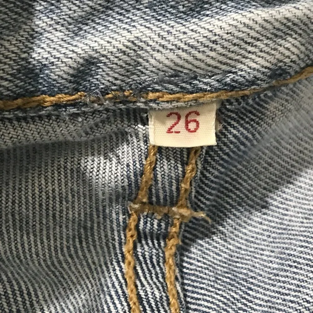 Levis Denim Shorts Womens 26 Blue Jean Cuffed Coastal Cowgirl Light Wash Western